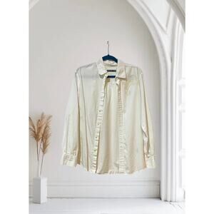 Men's Vintage Red Square X Box White Shirt Large